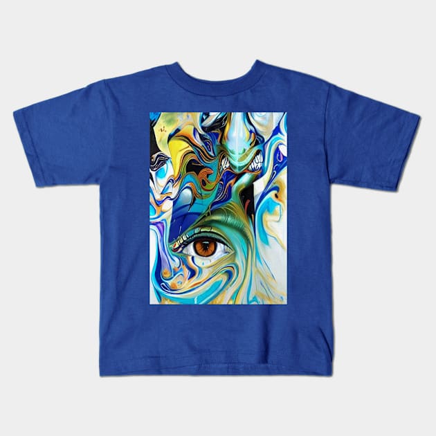 Eye in abstract Kids T-Shirt by rolffimages